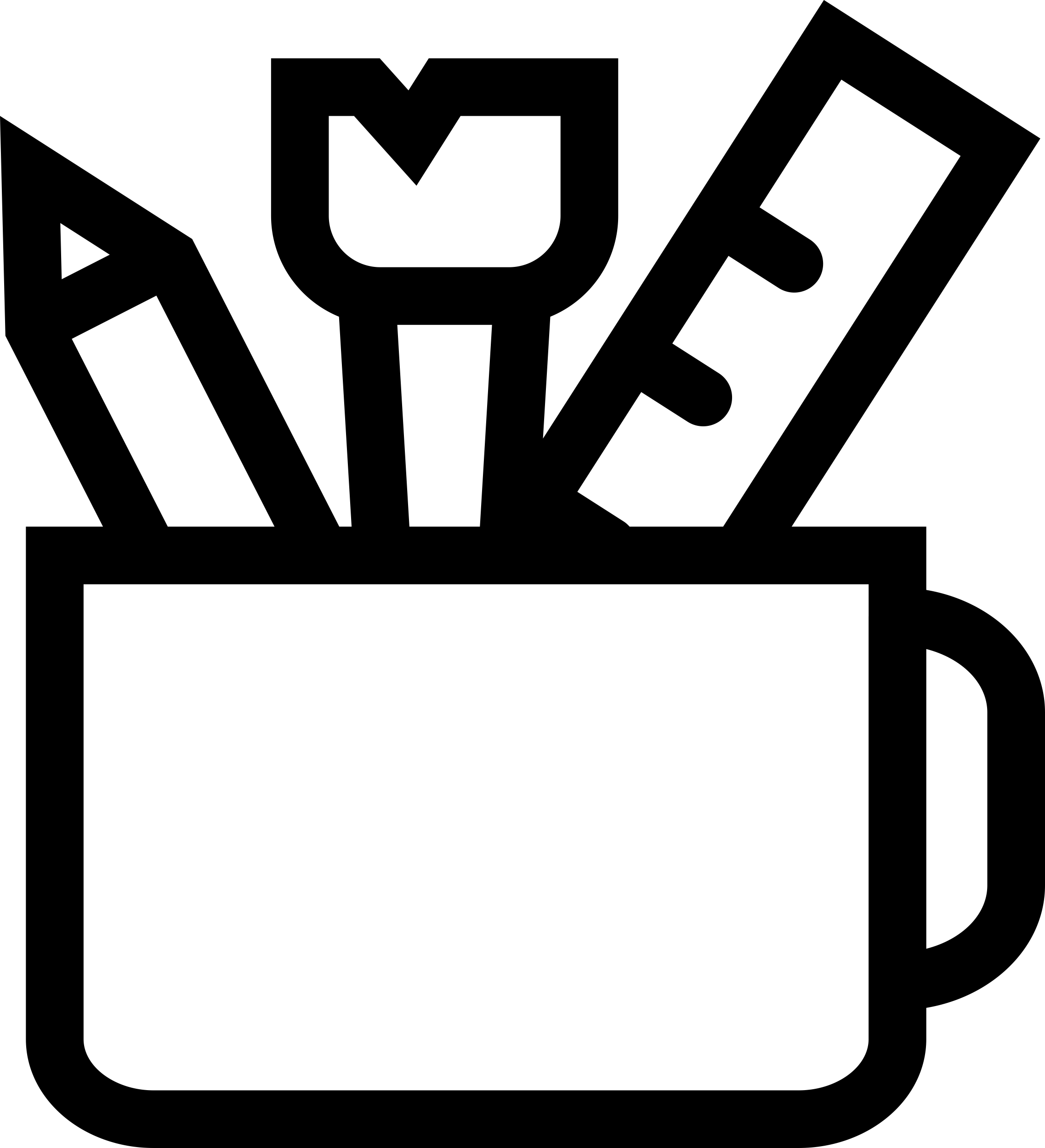 Office Utensils Inside A Cup Outline Icon Svg Set Free Vectors